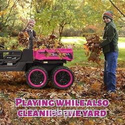 Pink Kids 2 Seater Ride on Car 24V Electric Dump Truck 4WD UTV withParental Remote