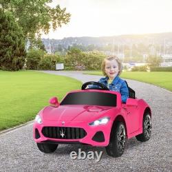 Pink Ride On Car, Licensed Maserati 12V Battery Powered Electric Car for Kids wi