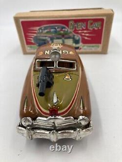 Postwar Government G Men Tin Friction Toy Car Military Spy Police Vehicle 1950s