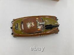 Postwar Government G Men Tin Friction Toy Car Military Spy Police Vehicle 1950s