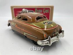 Postwar Government G Men Tin Friction Toy Car Military Spy Police Vehicle 1950s