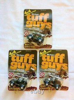 RARE 1982 & 1983 ROAD CHAMPS TUFF GUYS 4x4 TOY VEHICLES CARS JEEPS MILITARY NEW