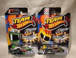 RARE Hot Wheels Double Dare Loop Commerative Cars Green & Yellow Vehicles! New