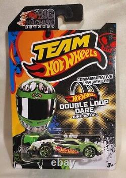 RARE Hot Wheels Double Dare Loop Commerative Cars Green & Yellow Vehicles! New
