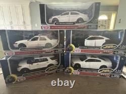 RARE Motormax 124 Ford And Dodge Police Car Lot 5 Vehicles