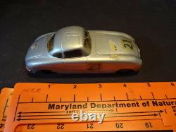 RARE Old Vtg DUX #21 Mercedes Tin Toy Car Silver Two-Door