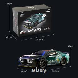 RC Car 70KM/H 2.4GHz Remote Control Racing Toy LED Lights Sport Vehicle Model