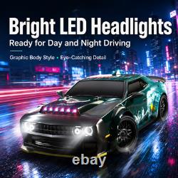 RC Car 70KM/H 2.4GHz Remote Control Racing Toy LED Lights Sport Vehicle Model