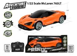 RC Car Remote Control Toy Car McLaren 765LT 122 Scale Replica 2.4 Ghz Battery