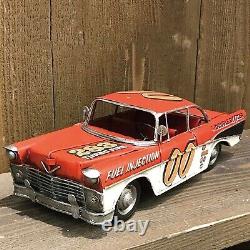 Racing 00 The DOUBLE DOOZER Red Tin Toy Vintage Style Car Vehicle 28cm New Japan