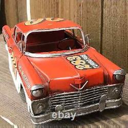 Racing 00 The DOUBLE DOOZER Red Tin Toy Vintage Style Car Vehicle 28cm New Japan