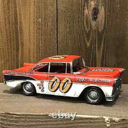 Racing 00 The DOUBLE DOOZER Red Tin Toy Vintage Style Car Vehicle 28cm New Japan
