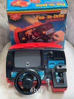 Rare 1985 Unimax Fun-to-drive Battery Operated Dashboard Racing Game In Box Work