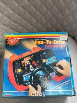 Rare 1985 Unimax Fun-to-drive Battery Operated Dashboard Racing Game In Box Work