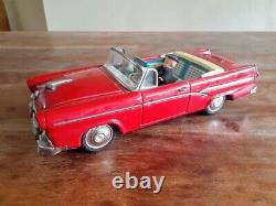 Rare BANDAI Japan Vintage Tin Car 1956 Ford Fairlane 500 Sunliner Convertible