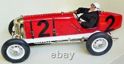 Rare Gilbow Tinplate Large Racer #2 Miller Car Mechanical Toy With Driver