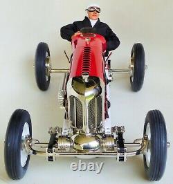 Rare Gilbow Tinplate Large Racer #2 Miller Car Mechanical Toy With Driver