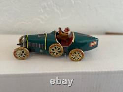Rare Vintage JAYA TIN Green Bugatti RACING CAR IN Original Rare BOX