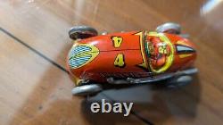 Rare tin Bugatti Racing Car amazing original condition