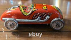 Rare tin Bugatti Racing Car amazing original condition