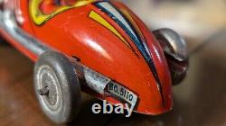 Rare tin Bugatti Racing Car amazing original condition