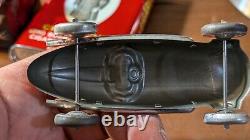 Rare tin Bugatti Racing Car amazing original condition