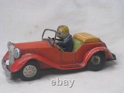 Rare vintage tin toy car 18w 612 1955 with driver Sports car auto PLEASE NOTE