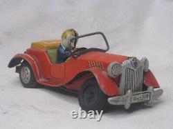 Rare vintage tin toy car 18w 612 1955 with driver Sports car auto PLEASE NOTE