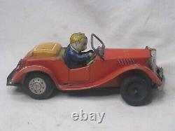 Rare vintage tin toy car 18w 612 1955 with driver Sports car auto PLEASE NOTE