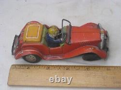 Rare vintage tin toy car 18w 612 1955 with driver Sports car auto PLEASE NOTE