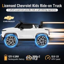 Ride on Car 12V Licensed Chevrolet Truck Kids' Electric Vehicles Gift for 3+