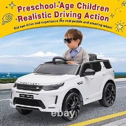 Ride on Car for Kids 12V Power Battery Electric Vehicles + Remote Control White