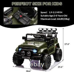 Ride on Car with Remote Control, LED, Toys for Kid 3-8, Battery-Operated Vehicles