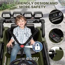 Ride on Car with Remote Control, LED, Toys for Kid 3-8, Battery-Operated Vehicles