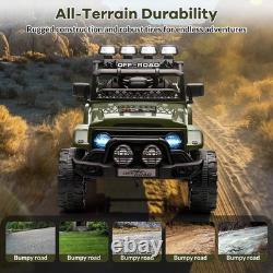 Ride on Car with Remote Control, LED, Toys for Kid 3-8, Battery-Operated Vehicles