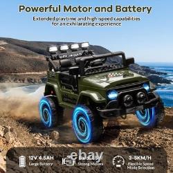Ride on Car with Remote Control, LED, Toys for Kid 3-8, Battery-Operated Vehicles