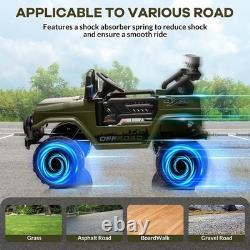 Ride on Car with Remote Control, LED, Toys for Kid 3-8, Battery-Operated Vehicles