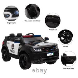 Ride on Toys Police Car 12V Electric Battery Powered SUV Vehicles WithRemote Black