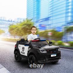 Ride on Toys Police Car 12V Electric Battery Powered SUV Vehicles WithRemote Black