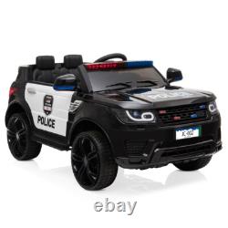 Ride on Toys Police Car 12V Electric Battery Powered SUV Vehicles WithRemote Black
