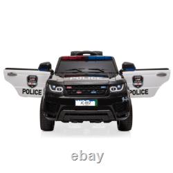 Ride on Toys Police Car 12V Electric Battery Powered SUV Vehicles WithRemote Black
