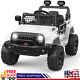 Ride On Truck Car 12v For Kids Electric Vehicles Toy Car Withremote Control White
