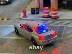 Rollin 1/64 CUSTOM Dodge Charger Unmarked with LED Lights (Remote Version)