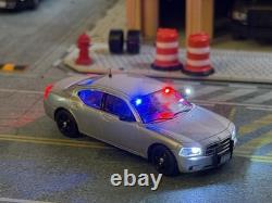 Rollin 1/64 CUSTOM Dodge Charger Unmarked with LED Lights (Remote Version)