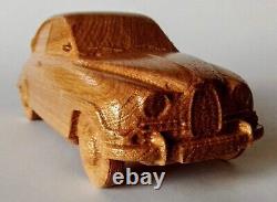 Saab 96 1960 116 wood scale model car vehicle sculpture replica oldtimer toy