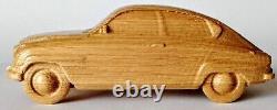 Saab 96 1960 116 wood scale model car vehicle sculpture replica oldtimer toy