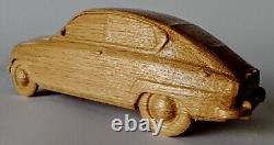Saab 96 1960 116 wood scale model car vehicle sculpture replica oldtimer toy