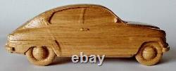 Saab 96 1960 116 wood scale model car vehicle sculpture replica oldtimer toy