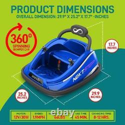 Serenelife Kids Toy Electric Ride On Bumper Car Vehicle with Remote Control (Blue)