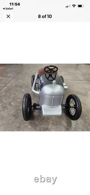 Snap-on Special Pedal Car Ride-On Toy Vehicle Black/Silver with Brown Seat